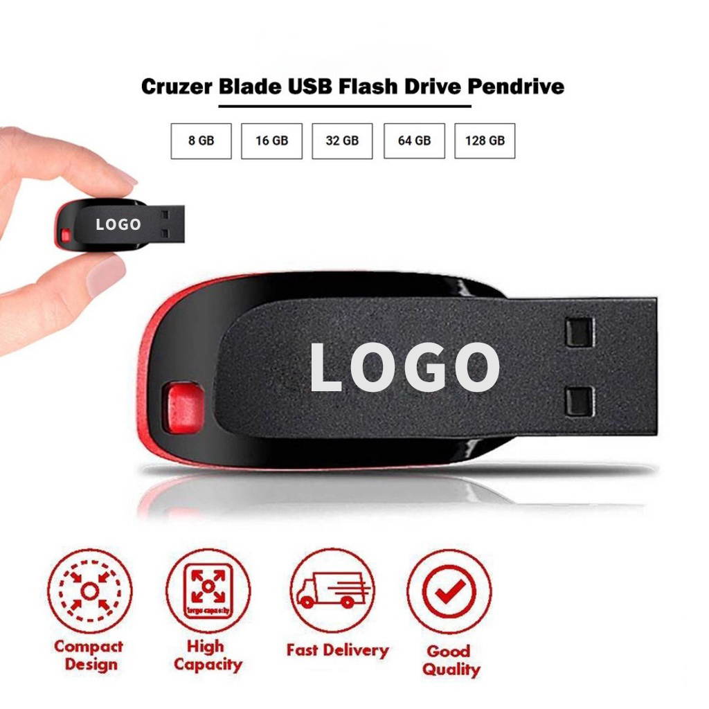 Custom Logo Metal Keychain USB Flash Drive 16GB 32GB 64GB